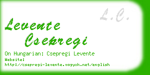 levente csepregi business card